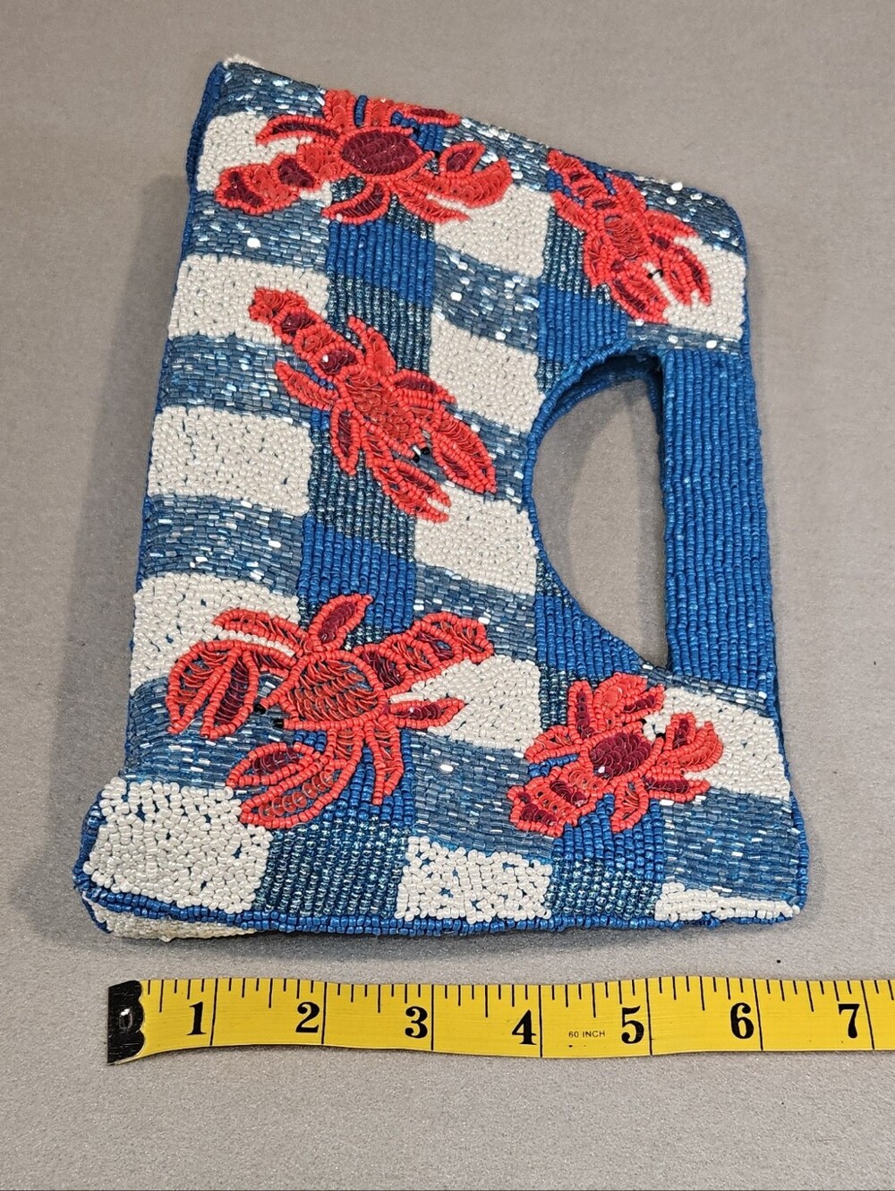 America & Beyond NWT Viral Beaded Lobster Clutch - Coastal Chic Nautical - Picture 13 of 14